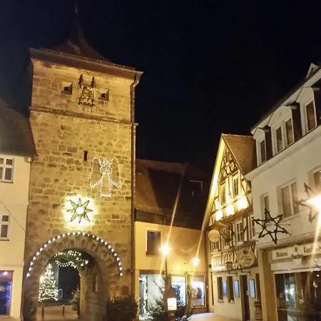 Апартаменты Haus Am Stadtschloss 3 Kueche Bad Лихтенфельс
